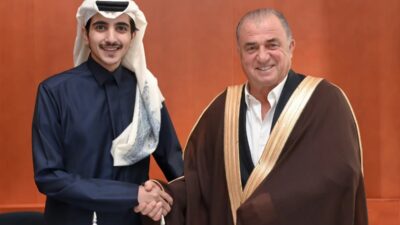 Yapılan imza töreninde  Al Shabab Başkanı Mohamad Almunajem, Fatih Terime