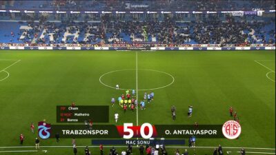 Bordo-mavililer 21. dakikada Simon Banza, 52, 64 ve 87. dakikalarda