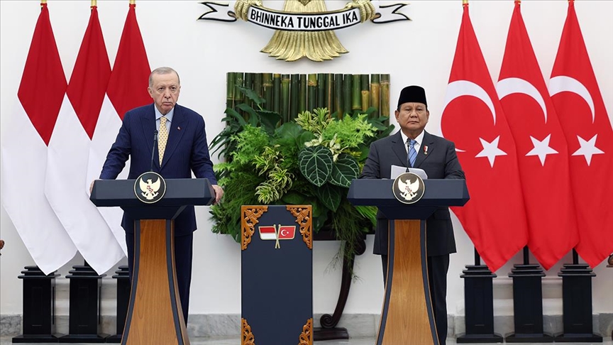 Cumhurbaşkanı Recep Tayyip Erdoğan, Endonezya Cumhurbaşkanı Prabowo Subianto ile yaptıkları