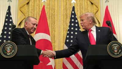 Cumhurbaşkanı Recep Tayyip Erdoğan'ın ABD Başkanı Donald Trump ile telefonda