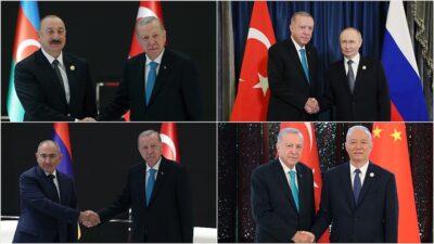Cumhurbaşkanı Erdoğan, Şanghay İşbirliği Örgütü Zirvesi kapsamında Azerbaycan Cumhurbaşkanı Aliyev,