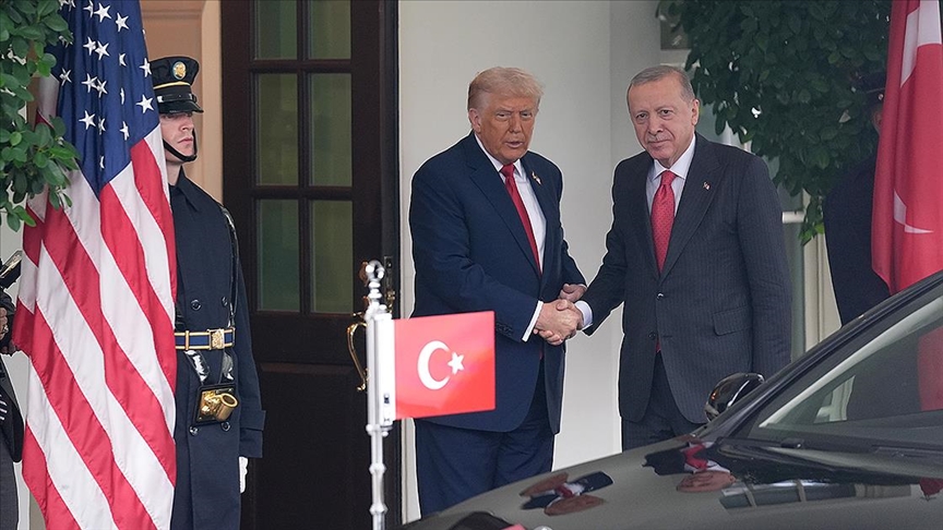 Cumhurbaşkanı Recep Tayyip Erdoğan, ABD Başkanı Donald Trump ile Beyaz