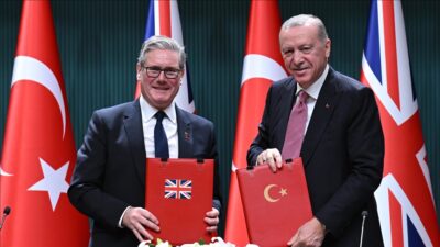 Cumhurbaşkanı Recep Tayyip Erdoğan ve İngiltere Başbakanı Keir Starmer, iki