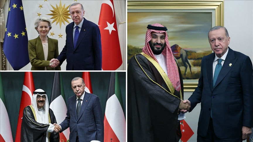 Cumhurbaşkanı Erdoğan, Suudi Arabistan Veliaht Prensi Muhammed bin Selman, Kuveyt
