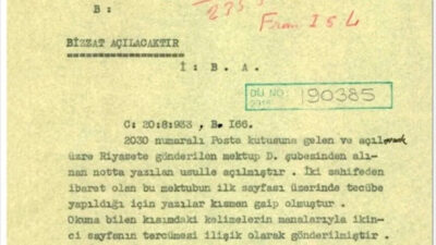 Milli İstihbarat Teşkilatı (MİT) tarafından, "bizzat açılacaktır" ibaresiyle hazırlanan gizli